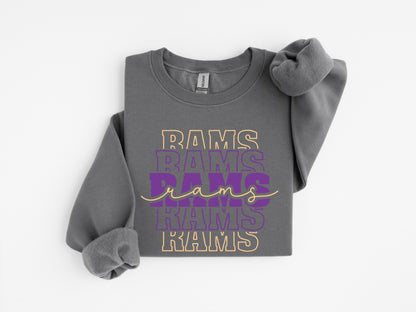 Rams Sweatshirt or Comfort Color Tee