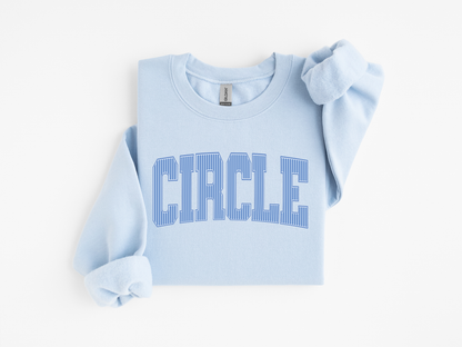 Light Blue Striped Circle