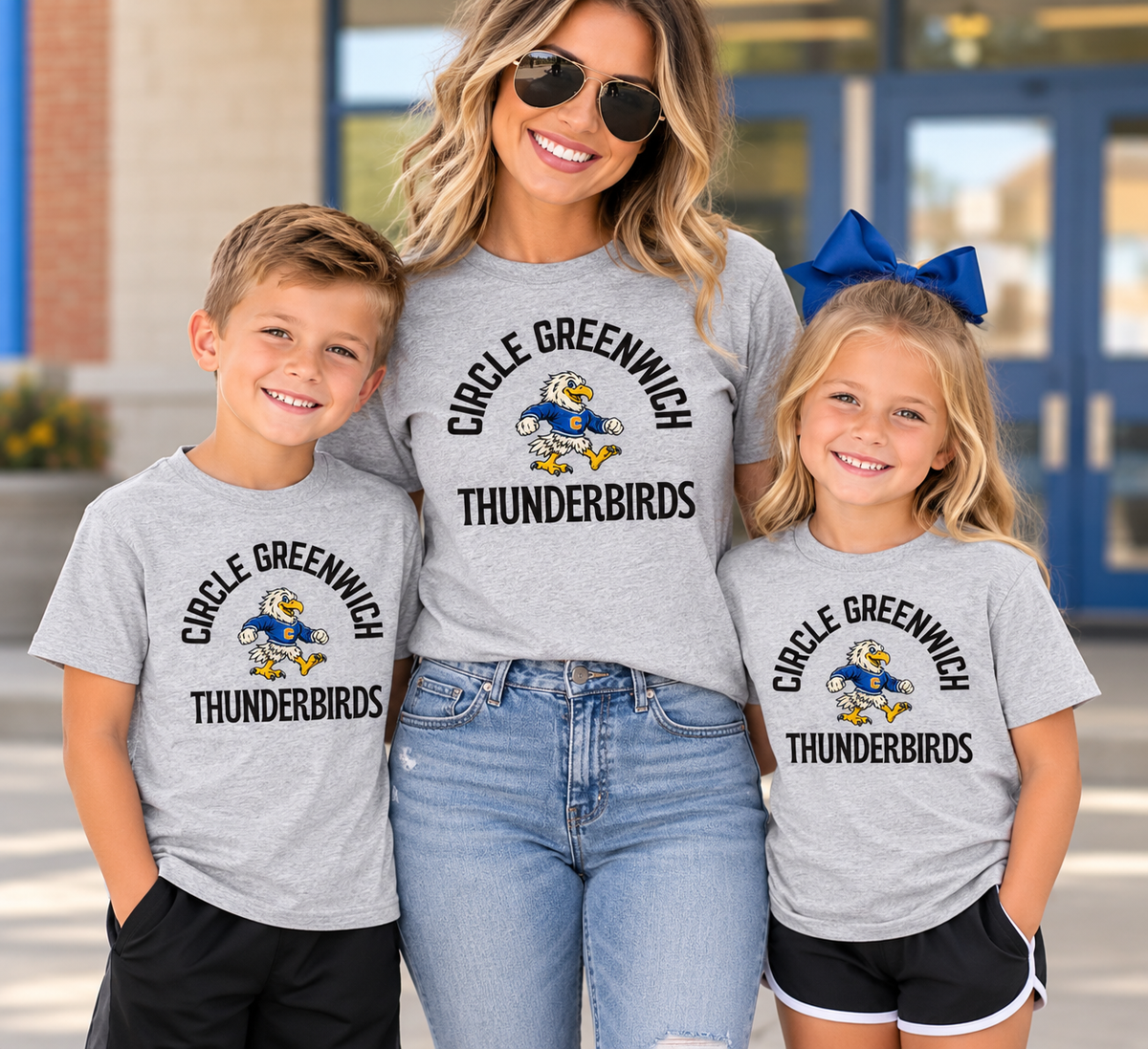 Sports Grey Circle Vintage Thunderbird