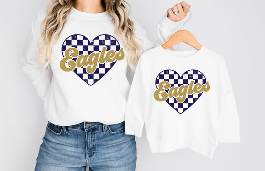 Checkered Eagles {Gold/Navy}