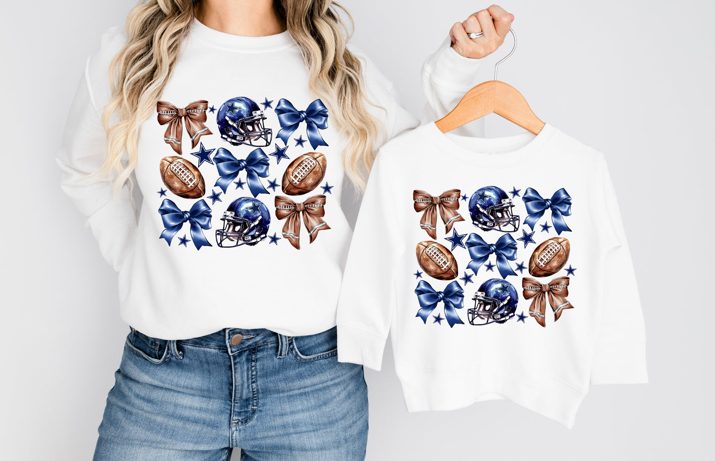 Bows and Football (Navy)