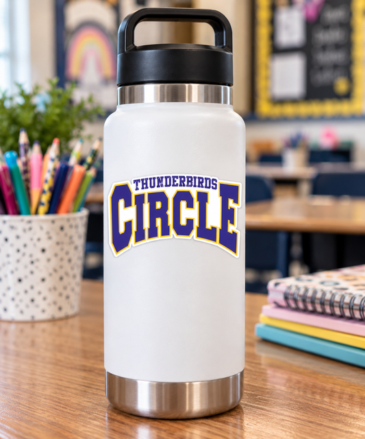 Circle Thunderbirds 3.5" Stickers