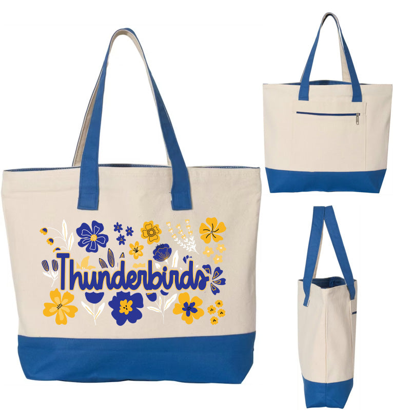Personalized Zipper Tote Thunderbirds