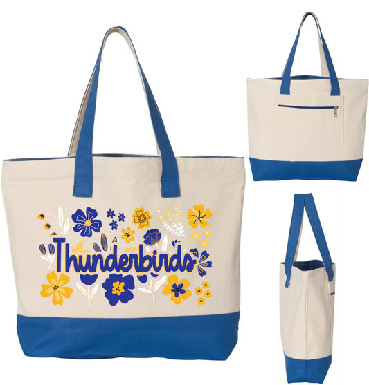 Personalized Zipper Tote Thunderbirds