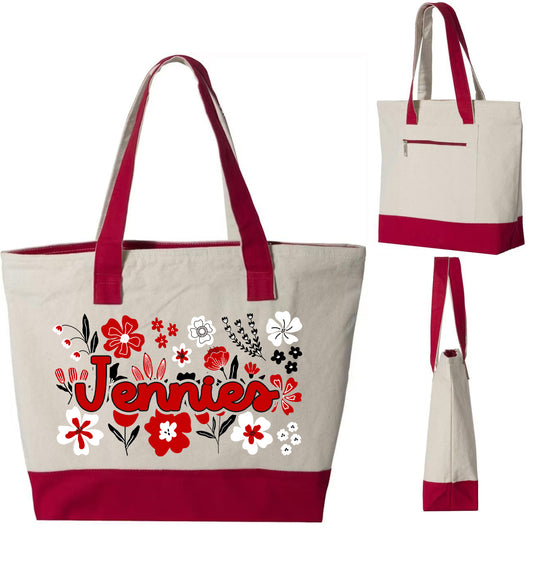 Personalized Zipper Tote Jennies