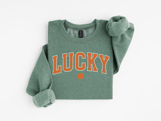 LUCKY Sweatshirt (Orange Print)